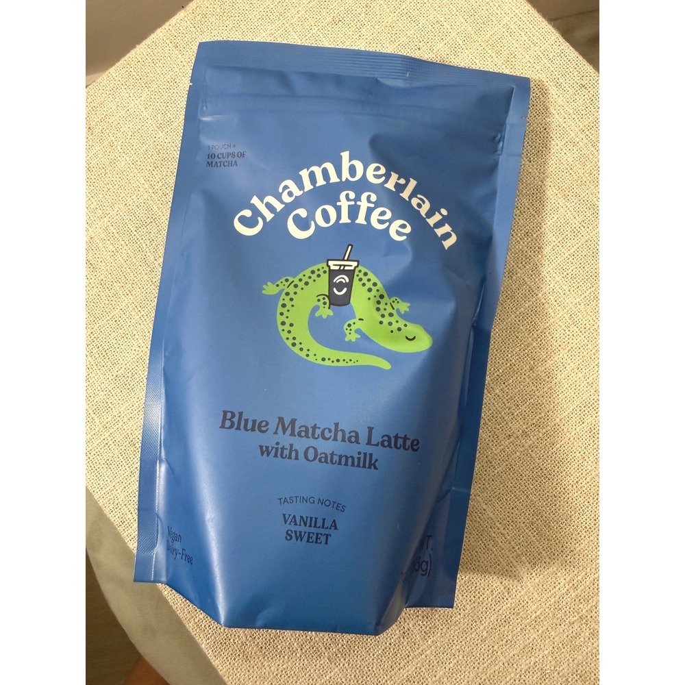 Chamberlain Coffee Blue Matcha Latte with Oatmilk Vanilla Sweet Vegan 10 Cups